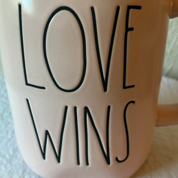 Rae Dunn: Light Pink “Love Wins” Coffee/Tea Mug - Picture 15 of 16